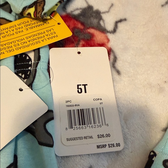 Hurley Shark and Pizza Print Baby Pajamas - Picture 2 of 7